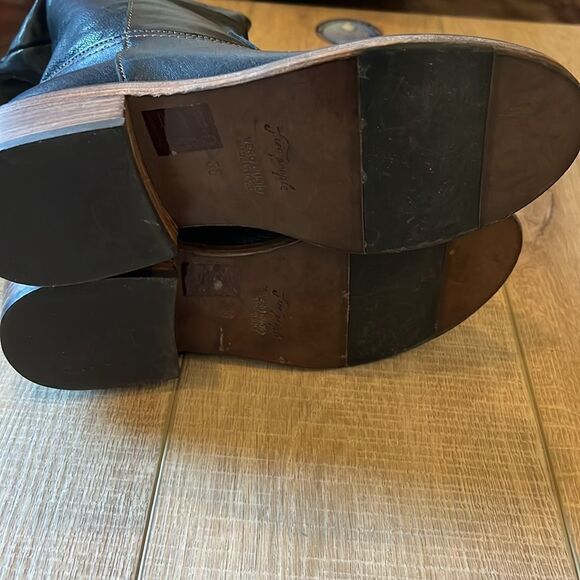 Free People Arya Italian Leather Riding Boots Black EU 36 US 6 - Picture 13 of 15